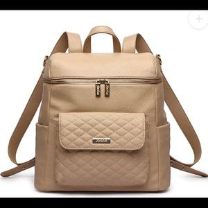 NWT Luli Bebe Monaco Diaper Bag - Latte Brown